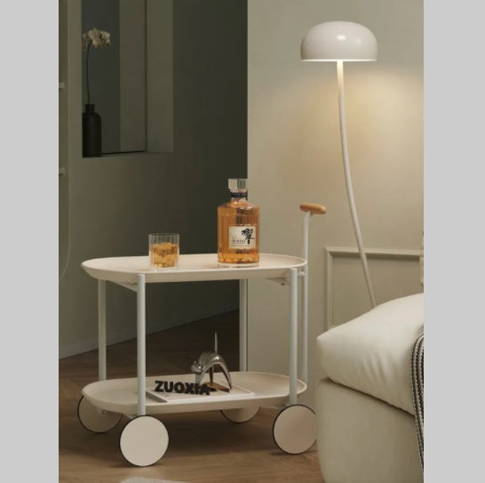Minimalist Style Coffee Table Storage Cart Double-layer Modern Sofa Side Bedroom Leisure