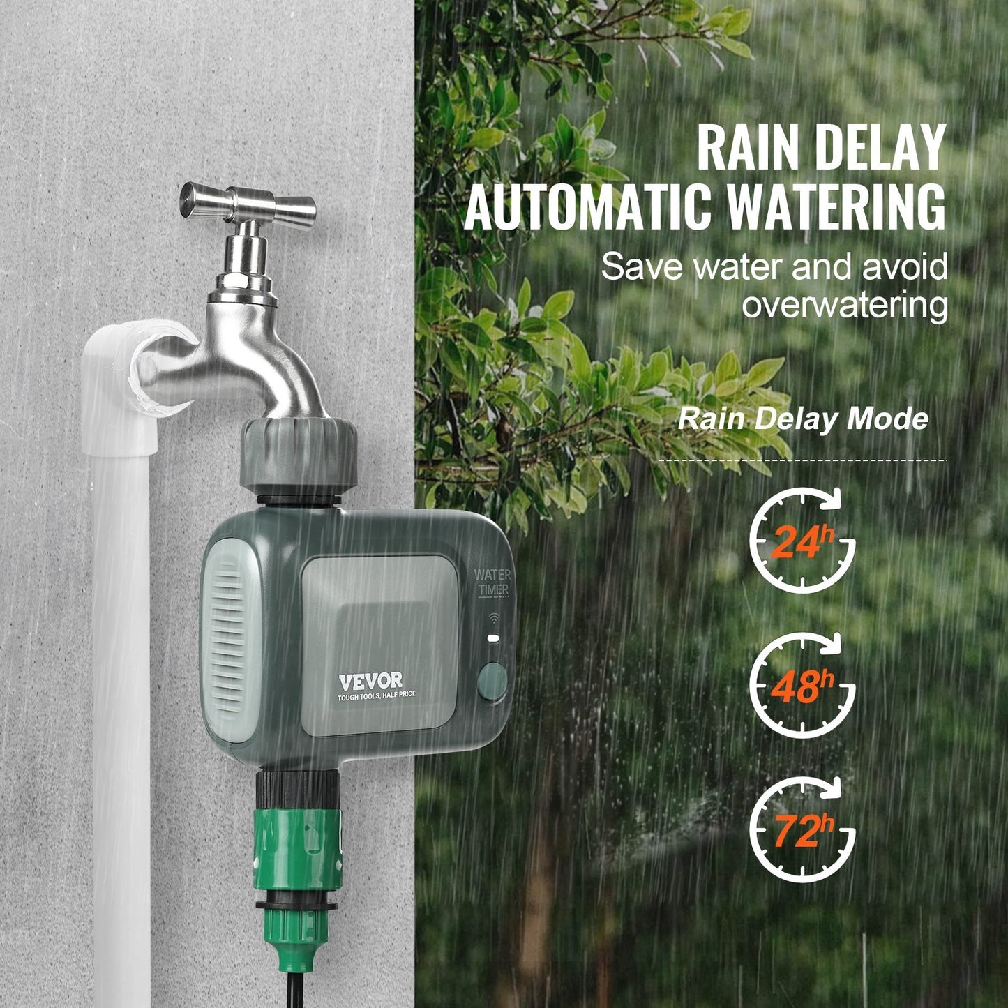 WiFi Sprinkler Timer, Single Outlet, Smart Hose Faucet Water Timer
