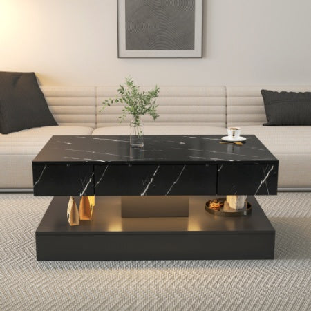 6.93IN High LED Coffee Table, Modern Coffee Table