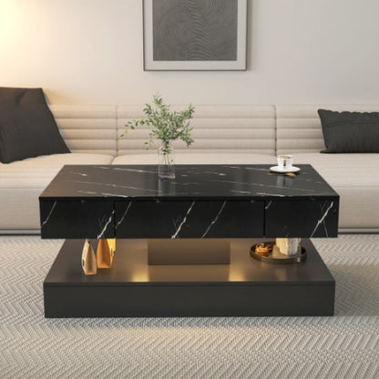 6.93IN High LED Coffee Table, Modern Coffee Table