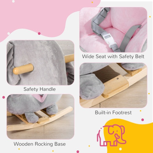 Elephant Rocking Chair Toddler Rocker With Sound