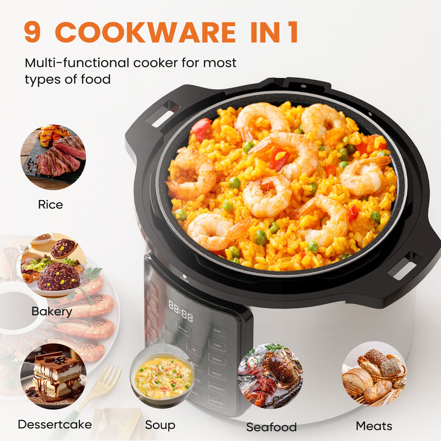 9 In 1 Electric Pressure Cooker,