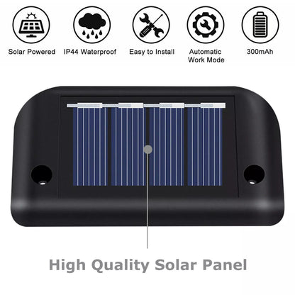 4 Solar LED Bright Deck Lights Outdoor Garden Patio Railing Decks Path Lighting