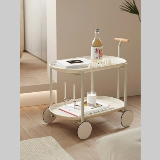 Minimalist Style Coffee Table Storage Cart Double-layer Modern Sofa Side Bedroom Leisure