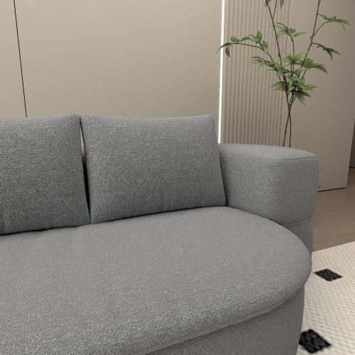 Convertible Futon Sleeper Bed, 2-in-1 Foldable Mattress With 2 Pillows, Breathable High-Density Foam Lazy Couch