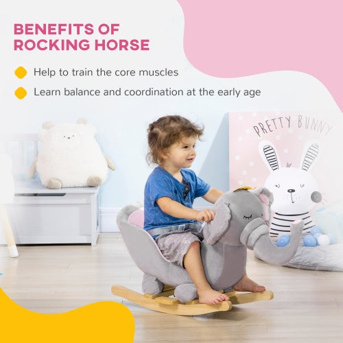 Elephant Rocking Chair Toddler Rocker With Sound