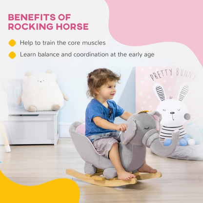 Elephant Rocking Chair Toddler Rocker With Sound