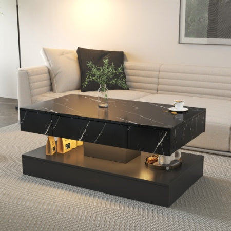 6.93IN High LED Coffee Table, Modern Coffee Table
