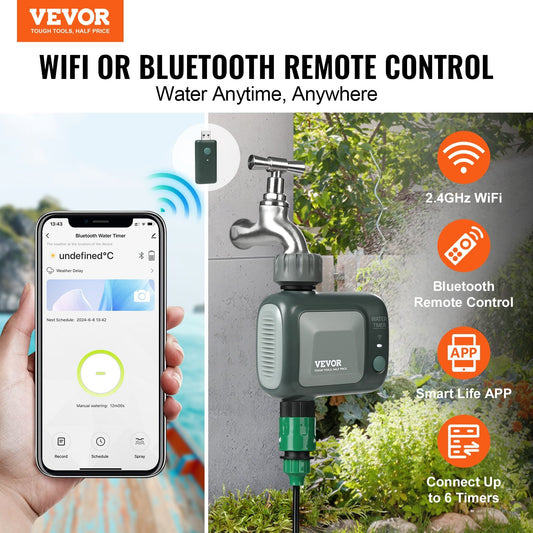 WiFi Sprinkler Timer, Single Outlet, Smart Hose Faucet Water Timer