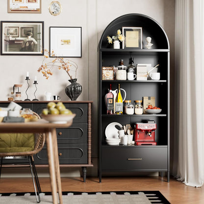 Metal Arched Bookshelf