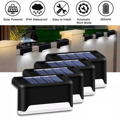 4 Solar LED Bright Deck Lights Outdoor Garden Patio Railing Decks Path Lighting