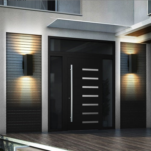 2-Pack Outdoor Wall Sconce, Modern Up and Down Weatherproof Wall Light