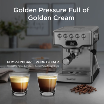 Geek Chef Espresso Machine, 20 Bar Espresso Machine For Latte, Cappuccino, Macchiato,