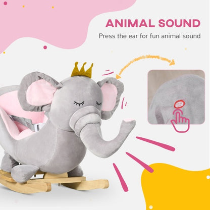 Elephant Rocking Chair Toddler Rocker With Sound