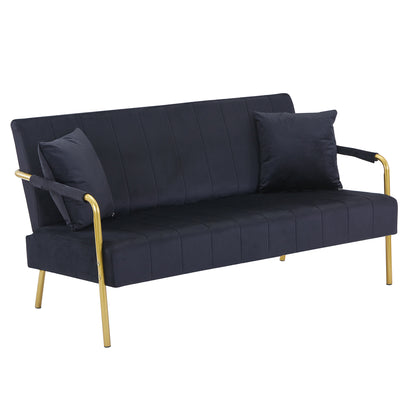 Modern Velvet Loveseat Sofa For Living Room