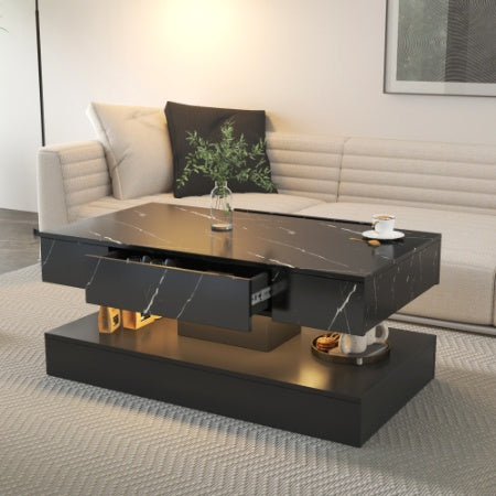 6.93IN High LED Coffee Table, Modern Coffee Table
